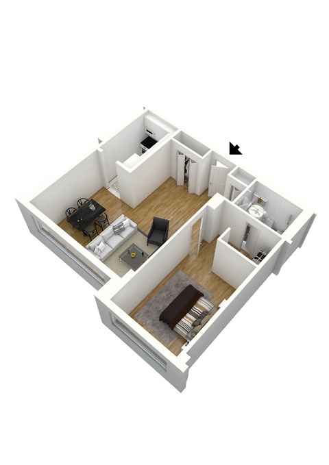 A1A Floor Plan at Sherwood at Southern Towers, Virginia